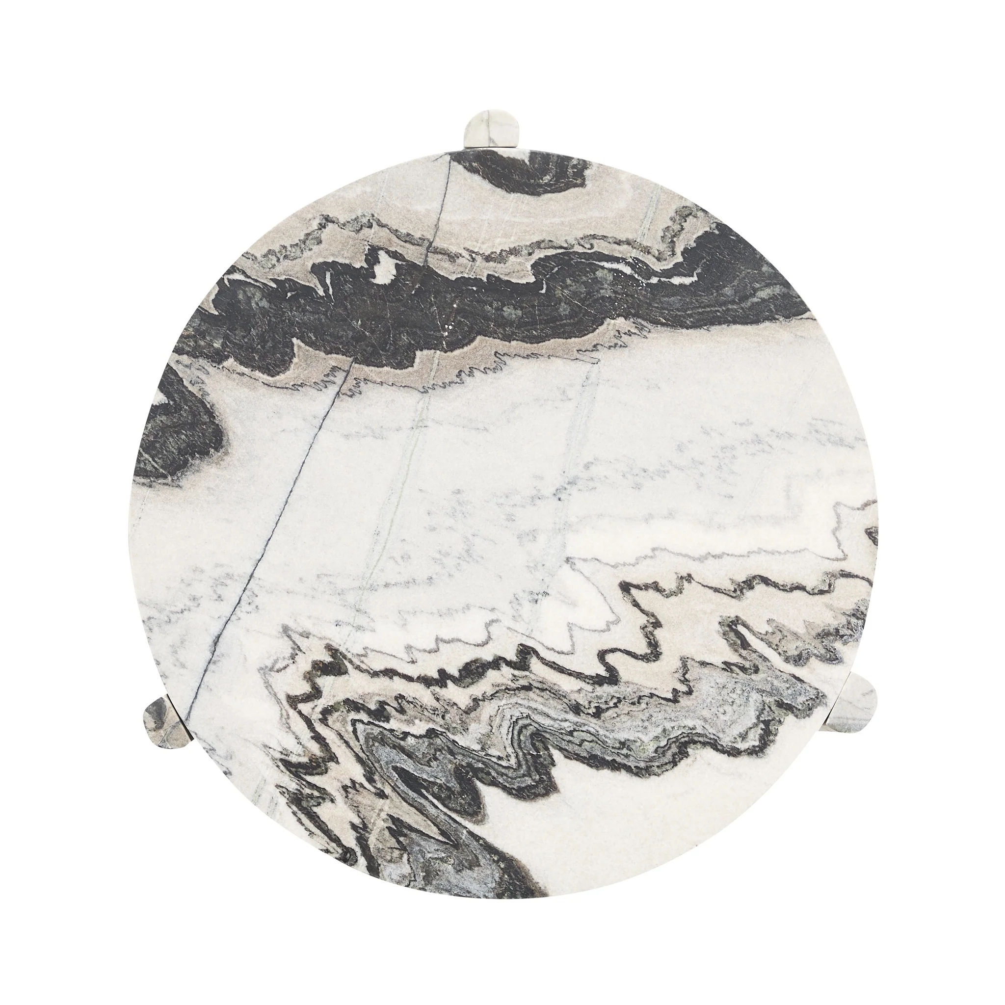 Zora Marble Round End Table - Charcoal Gray - Image 3